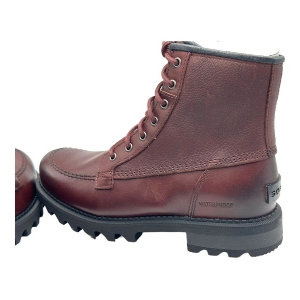 Sorel Mad Brick Six Chukka Waterproof Leather Rain Boots Redwood NIB Mens - Picture 3 of 16